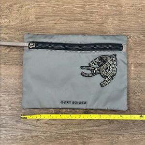 Kurt Geiger Silver Clutch with Embellished Accent